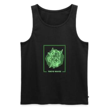 Japanische Tengu Hannya Kitsune Maske - Männer Premium Bio Tank Top - Schwarz - Vorne - AI Model Male 178 light (178cm)