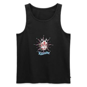 Japanische Tengu Hannya Kitsune Maske - Männer Premium Bio Tank Top - Schwarz - Vorne - AI Model Male 178 light (178cm)