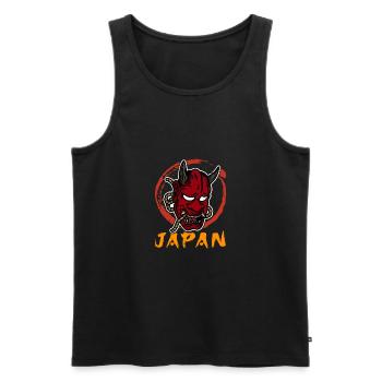 Japanische Tengu Hannya Kitsune Maske - Männer Premium Bio Tank Top - Schwarz - Vorne - AI Model Male 178 light (178cm)