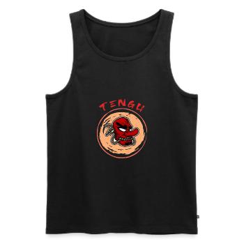 Japanische Tengu Hannya Kitsune Maske - Männer Premium Bio Tank Top - Schwarz - Vorne - AI Model Male 178 light (178cm)