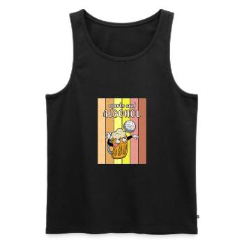 Volleyball Bier Biertrinker Volleyballtrainer - Männer Premium Bio Tank Top - Schwarz - Vorne - Michal (187cm)