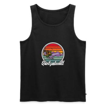Quetzalcoatl Axolotl Mexico Aztecs Deity - Men's Premium Organic Tank Top - black - Front - AI Model Male 178 light (178cm)