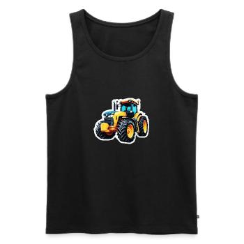 Traktor / Landwirtschaft / Bauer / Feldarbeit - Männer Premium Bio Tank Top - Schwarz - Vorne - AI Model Male 178 light (178cm)