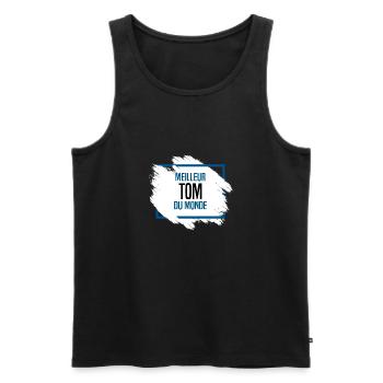 Tom - Débardeur bio Premium Homme - noir - Devant - Michal (187cm)