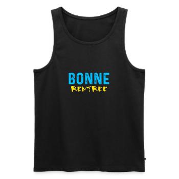 HEIM. ES LEBE DER BEGINN DES NEUEN SCHULJAHRES. ZURÜCK IN DIE SCHULE - Männer Premium Bio Tank Top - Schwarz - Vorne - AI Model Male 178 light (178cm)