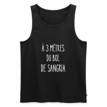à 3 mètres du bol de sangria - Débardeur bio Premium Homme - noir - Devant - Michal (187cm)