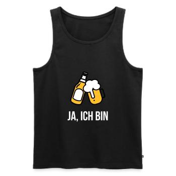 Falls ich betrunken bin bring mich zu "DEIN NAME" - Männer Premium Bio Tank Top - Schwarz - Vorne - AI Model Male 178 light (178cm)