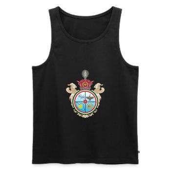 Iran royal - Men's Premium Organic Tank Top - black - Front - Michal (187cm)