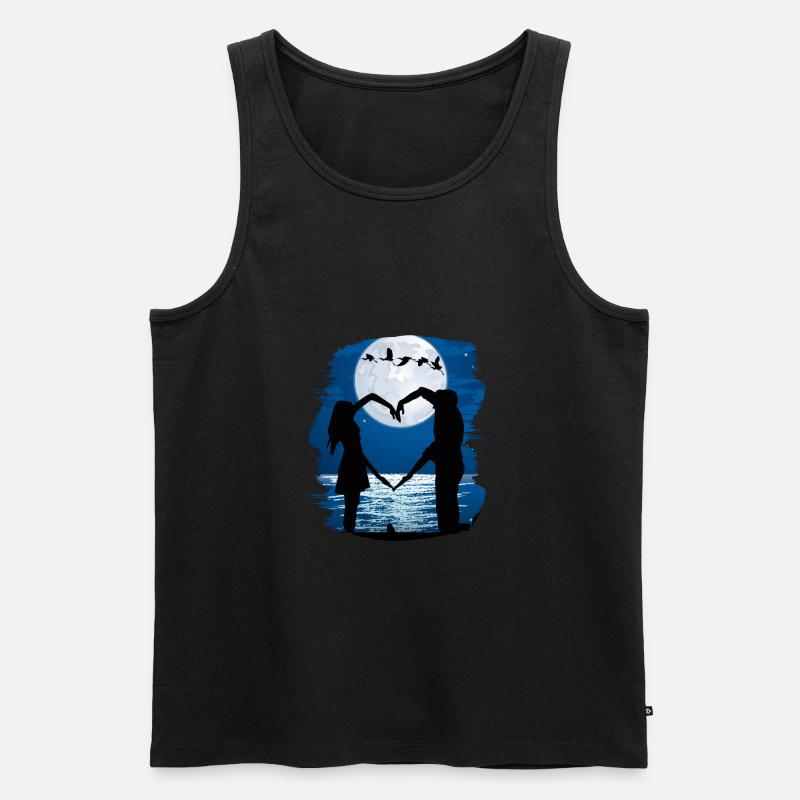 romantic - Männer Premium Bio Tank Top - Schwarz