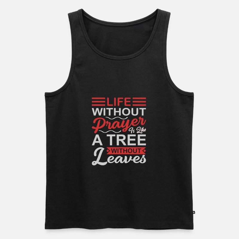 Christliche Sprüche - Männer Premium Bio Tank Top - Schwarz