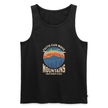 Christliche Sprüche - Männer Premium Bio Tank Top - Schwarz - Vorne - Michal (187cm)