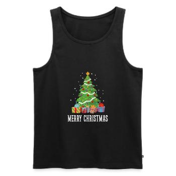 Frohe Weihnachten Frohes Weihnachtsgeschenk - Männer Premium Bio Tank Top - Schwarz - Vorne - AI Model Male 178 light (178cm)
