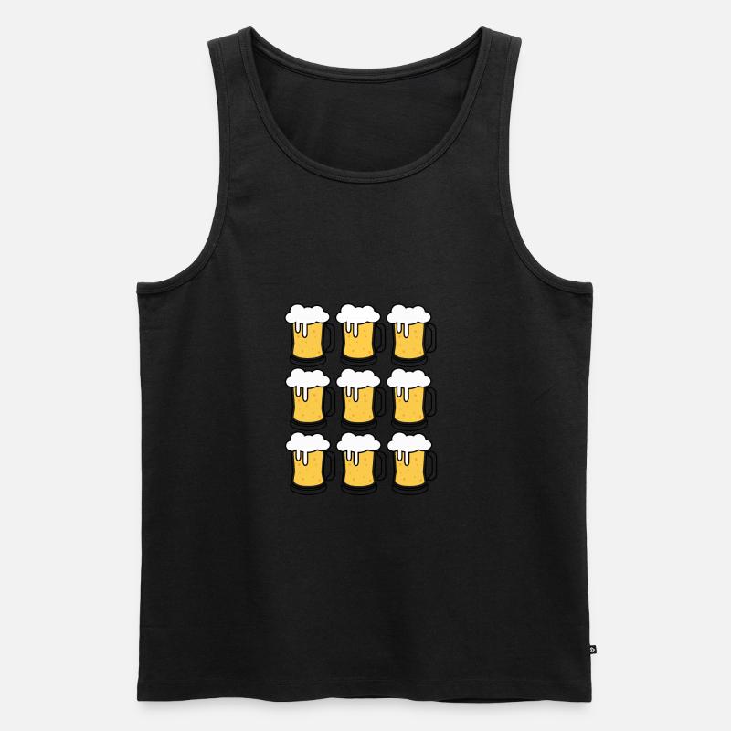 Bier - Männer Premium Bio Tank Top - Schwarz