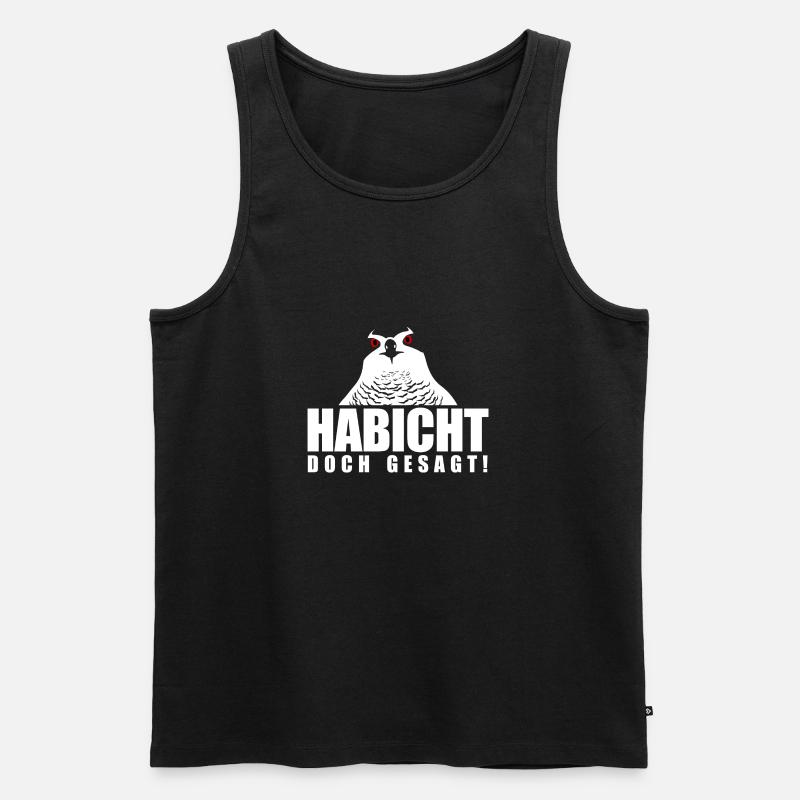 Habicht doch gesagt! - Männer Premium Bio Tank Top - Schwarz
