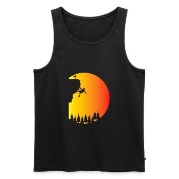 Bouldern Klettern Climbing - Männer Premium Bio Tank Top - Schwarz - Vorne - AI Model Male 178 light (178cm)
