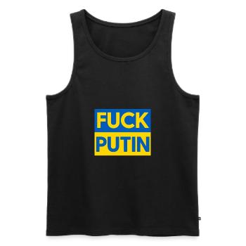 Ukraine - Männer Premium Bio Tank Top - Schwarz - Vorne - Michal (187cm)