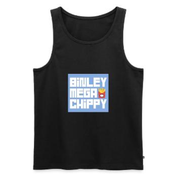 BINLEY mega chippy - Männer Premium Bio Tank Top - Schwarz - Vorne - AI Model Male 178 light (178cm)
