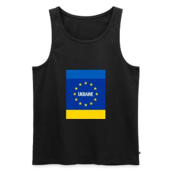 Ukraine - Men's Premium Organic Tank Top - black - Front - AI Model Male 178 light (178cm)
