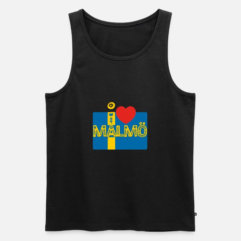 Malmö | - Männer Premium Bio Tank Top - Schwarz