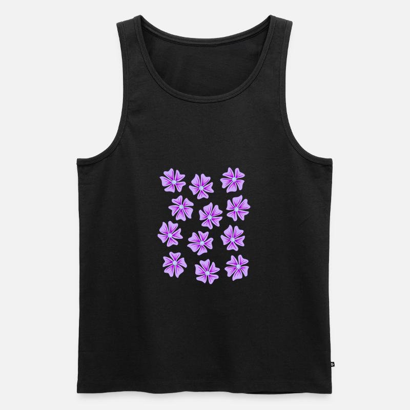 Malve - Männer Premium Bio Tank Top - Schwarz