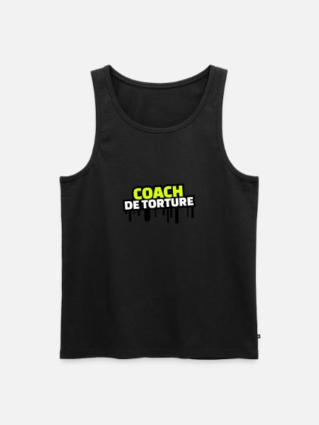 coach de torture - Débardeur bio Premium Homme - noir