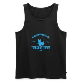 Yorkshire Terrier Shirt NU - Men's Premium Organic Tank Top - black - Front - Michal (187cm)