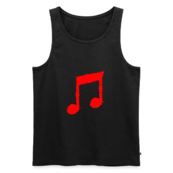 Music note music - Men's Premium Organic Tank Top - black - Front - AI Model Male 178 light (178cm)