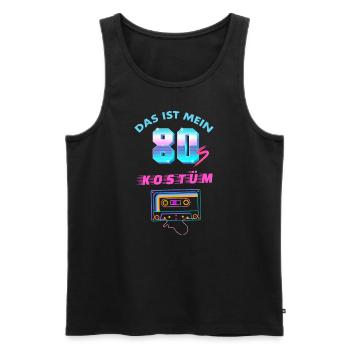 80er Jahre Motto Party 80s Kostüm Kassette Tape - Männer Premium Bio Tank Top - Schwarz - Vorne - Michal (187cm)