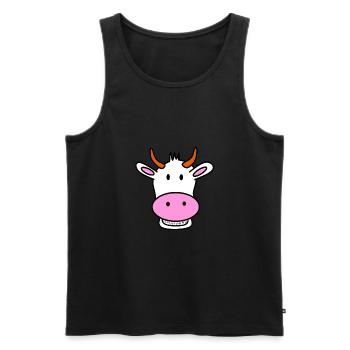 laughing cow - Men's Premium Organic Tank Top - black - Front - AI Model Male 178 light (178cm)