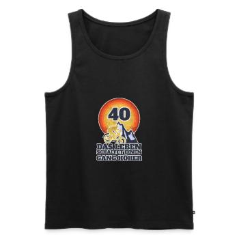 Fahrrad fahren 40. Geburtstag Fahradfahrer Bicycle - Männer Premium Bio Tank Top - Schwarz - Vorne - Michal (187cm)