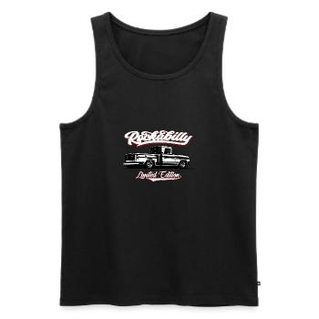 USA Pickup Automobil Vintage - Männer Premium Bio Tank Top - Schwarz - Vorne - AI Model Male 178 light (178cm)