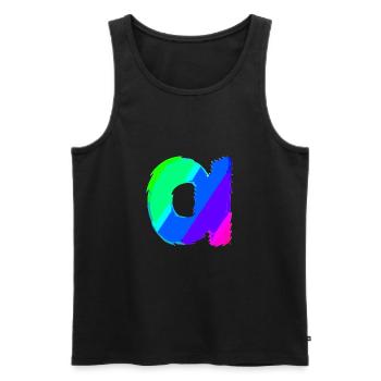 Alpha | Symbol | griechisches Alphabet - Männer Premium Bio Tank Top - Schwarz - Vorne - Michal (187cm)