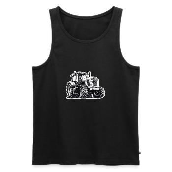 Traktor / Landwirtschaft / Bauer / Feldarbeit - Männer Premium Bio Tank Top - Schwarz - Vorne - AI Model Male 178 light (178cm)