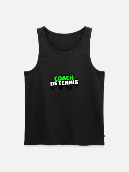 coach de tennis - Débardeur bio Premium Homme - noir
