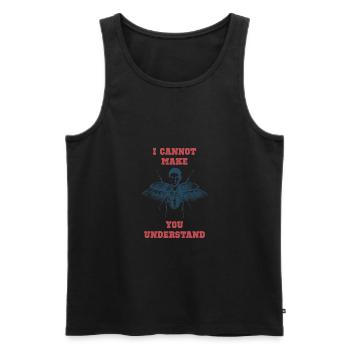 I cannot make you understand Geschenk Franz Kafka - Männer Premium Bio Tank Top - Schwarz - Vorne - Michal (187cm)