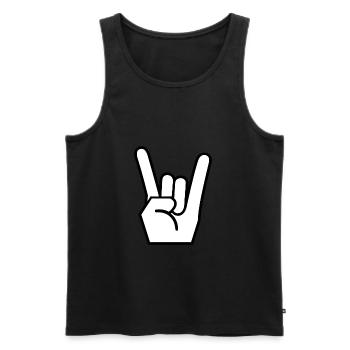 Rock & Roll - Männer Premium Bio Tank Top - Schwarz - Vorne - AI Model Male 178 light (178cm)
