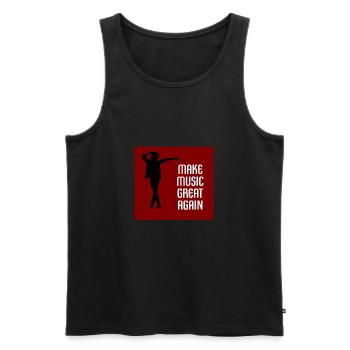 Make Music Great Again - Männer Premium Bio Tank Top - Schwarz - Vorne - AI Model Male 178 light (178cm)