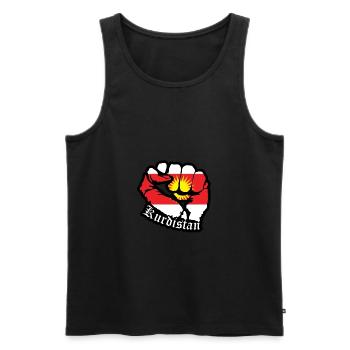 free ezidi - Männer Premium Bio Tank Top - Schwarz - Vorne - AI Model Male 178 light (178cm)