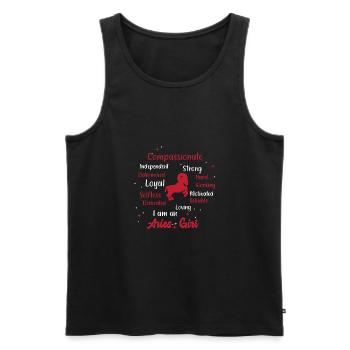 Sternzeichen Widder - Männer Premium Bio Tank Top - Schwarz - Vorne - AI Model Male 178 light (178cm)