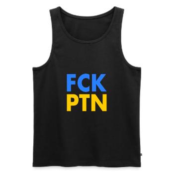 Fck ptn - Männer Premium Bio Tank Top - Schwarz - Vorne - AI Model Male 178 light (178cm)