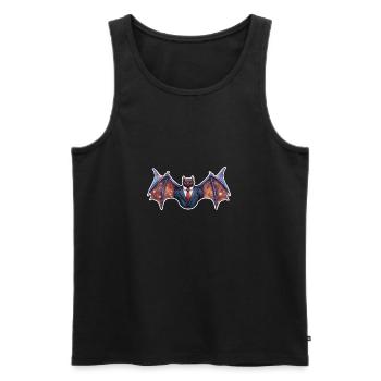 Bat / Vampire / Dracula / Animal / Halloween - Men's Premium Organic Tank Top - black - Front - AI Model Male 178 light (178cm)
