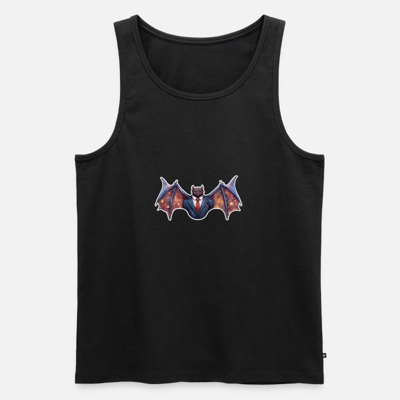 Fledermaus / Vampir / Dracula / Tier / Halloween - Männer Premium Bio Tank Top - Schwarz