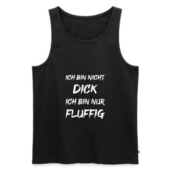 Ich bin nicht dick ich bin nur fluffig - Männer Premium Bio Tank Top - Schwarz - Vorne - AI Model Male 178 light (178cm)