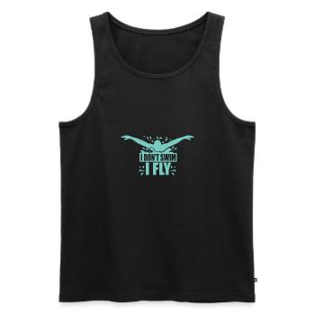 I don ́t swim, i fly - Men's Premium Organic Tank Top - black - Front - Michal (187cm)
