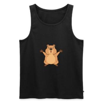 Quokka - möchte umarmen. - Männer Premium Bio Tank Top - Schwarz - Vorne - AI Model Male 178 light (178cm)