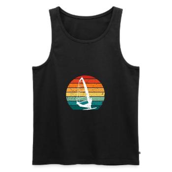 Windsurfing Windsurfer Wellenweiten Wind Wasser - Männer Premium Bio Tank Top - Schwarz - Vorne - AI Model Male 178 light (178cm)