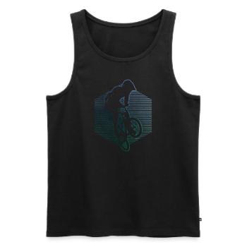 Hommes BMX Vélo Femmes BMX Cyclisme BMX Garçons - Débardeur bio Premium Homme - noir - Devant - Michal (187cm)