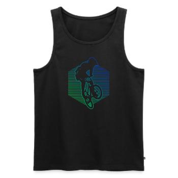 Bike bmx jungen Herren Damen bmx fahrrad bmx - Männer Premium Bio Tank Top - Schwarz - Vorne - Michal (187cm)