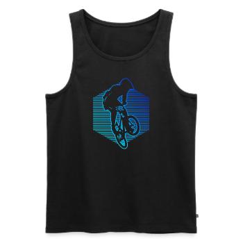 Herren bmx fahrrad bmx jungen bmx Radfahren - Männer Premium Bio Tank Top - Schwarz - Vorne - AI Model Male 178 light (178cm)