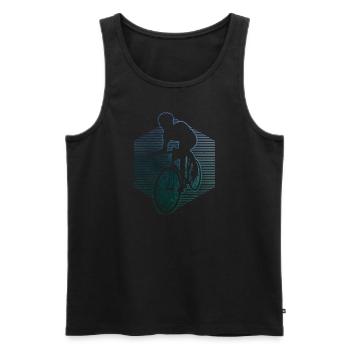 Vélo de route pour hommes Vélo de route pour femmes Vélo de route - Débardeur bio Premium Homme - noir - Devant - Michal (187cm)
